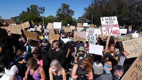 Extreme-Slo-Mo-Protesters-Chanting-And-Holding-Signs-During-A-Black-Lives-Matter-Blm-Parade-In-Ventura-California