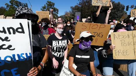 Extreme-Slo-Mo-Protesters-Chanting-And-Holding-Signs-During-A-Black-Lives-Matter-Blm-Parade-In-Ventura-California-2