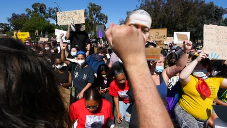 Extreme-Slo-Mo-Protesters-Chanting-And-Holding-Signs-During-A-Black-Lives-Matter-Blm-Parade-In-Ventura-California-3