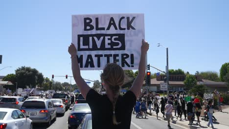 Extreme-Slo-Mo-Signs-From-A-Car-During-A-Black-Lives-Matter-Blm-March-In-Ventura-California