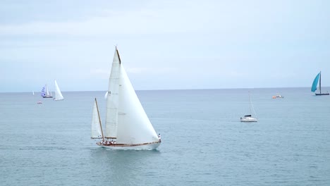 A-Beautiful-Sailboat-Moves-Across-The-Mediterranean-Sea