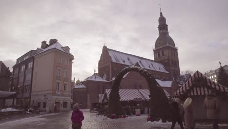 Time-Lapse-Of-People-Walking-Through-Downtown-Riga-Latvia