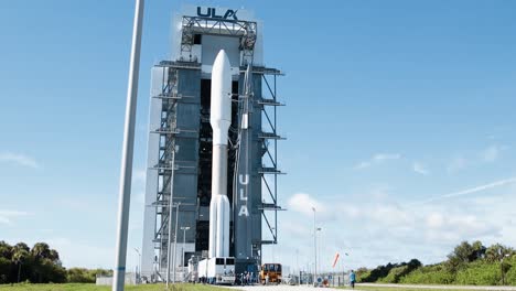 The-Aehf5-Is-Rolled-Out-From-Its-Tower-At-Cape-Canaveral