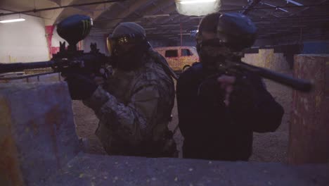 Men-With-Paintball-Guns-Engage-In-A-Realistic-Terrorist-Paramilitary-Exercise
