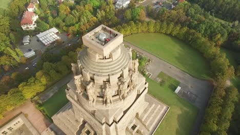 An-aerial-view-shows-tourists-atop-the-Monument-to-the-Battle-of-Nations