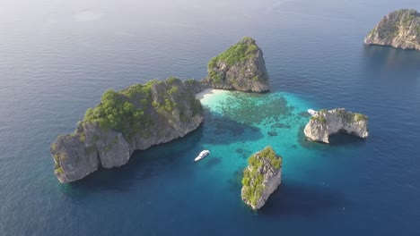 An-aerial-view-shows-boats-by-the-Koh-Haa-islands-of-Thailand-1