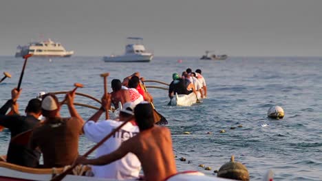 Slow-motion-of-kayaks-and-outriggers-in-a-race