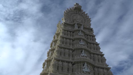 Time-lapse-of-clouds-above-an-ancient-temple-tower