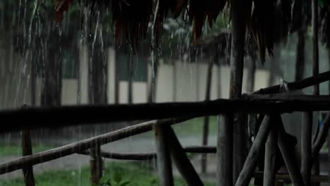 Rain-pouring-down-outside-hut