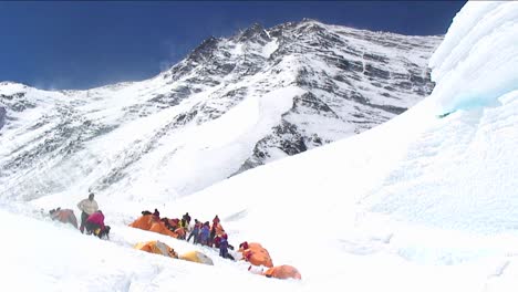 Camp-on-north-side-of-Everest
