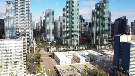 Aerial-downtown-San-Diego-California-is-abandoned-during-the-Covid19-coronavirus-epidemic-outbreak