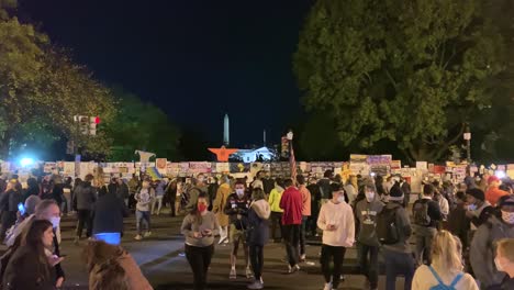 Crowds-Gather-Around-The-White-House-On-Election-Night-Some-Holding-Protest-Signs-In-Washington-Dc-1