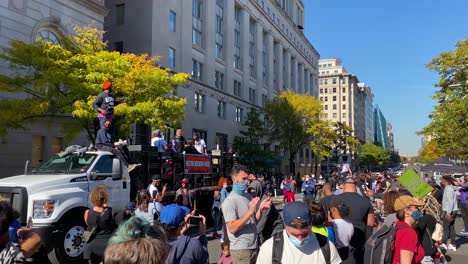 Crowds-Gather-On-Streets-In-Washington-Dc-To-Celebrate-The-Victory-Of-Joe-Biden-Over-Donald-Trump-In-The-US-Presidential-Elections