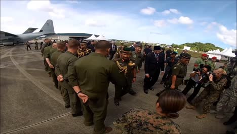 The-Sultan-Of-Brunei-Performs-An-Inspection-Of-Military-Aircraft-On-The-Island-Of-Borneo-3