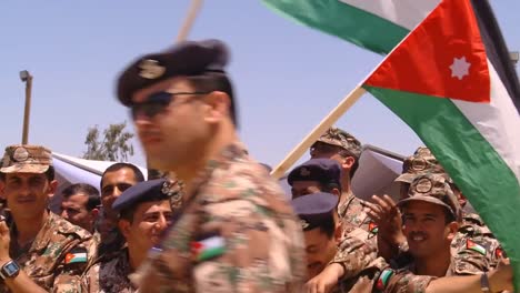 Crowds-Of-Jordanian-Air-Force-Military-Personnel-Cheer-For-The-Camera-6