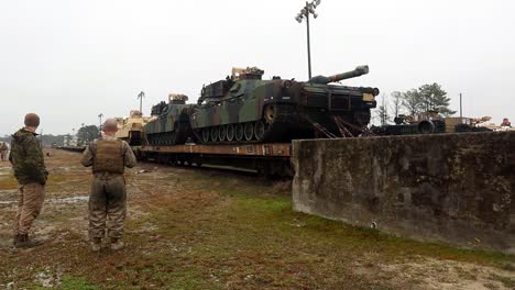 Us-Military-Gear-Is-Loaded-On-To-Railcars-And-Prepared-For-Cross-Country-Transport-3