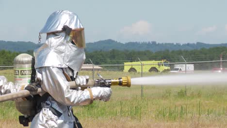 Firefighters-Battle-A-Practice-Chemical-Fire