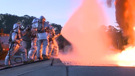 Firefighters-Battle-A-Raging-Chemical-Fire-In-A-Simulated-Airplane-Crash-1