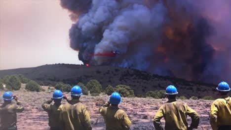 A-Huge-Wildfire-Burns-In-Timelapse-As-Aircraft-Make-Aerial-Drops