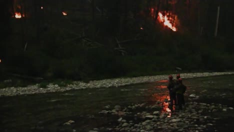 Firefighters-Start-Backfires-In-The-Forest