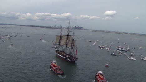Beautiful-Aerials-Of-The-Uss-Constitution-Tall-Masted-Sailing-Vessel-In-Boston-Harbor-2