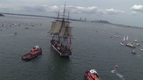 Beautiful-Aerials-Of-The-Uss-Constitution-Tall-Masted-Sailing-Vessel-In-Boston-Harbor-3