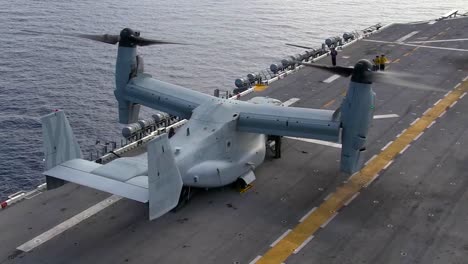 An-Osprey-Helicopter-Takes-Off-From-The-Deck-Of-An-Aircraft-Carrier