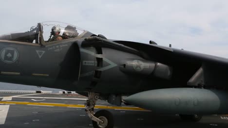 The-Harrier-Jet-Aircraft-Fighter-Takes-Off-From-The-Deck-Of-An-Aircraft-Carrier-1