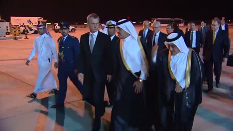 A-Nato-Entourage-Led-By-Secretary-General-Jens-Stoltenberg-Arrives-In-Qatar-And-Is-Greeted-By-Royal-Officials-1