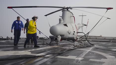 A-Fire-Scout-Drone-Helicopter-Is-Launched-From-The-Deck-Of-An-Aircraft-Carrier-1