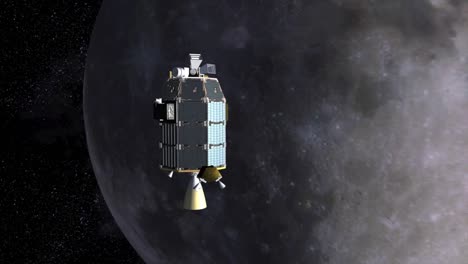 A-Conceptual-Animation-Of-Ames-Ladee-Satellite-Spacecraft-Flying-Towards-The-Moon