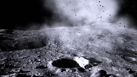 Ein-Animierter-Meteoriteneinschlag-Auf-Dem-Mond