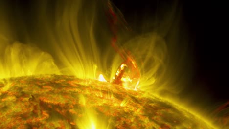 La-Animación-Del-Sol-De-La-NASA-Muestra-La-Formación-De-Una-Llamarada-Solar.