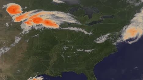 Eine-Wetterkarte-Zeichnet-Einen-Sehr-Großen-Sturm-Auf,-Der-Sich-In-Richtung-Der-Ostküste-Der-USA-Bewegt