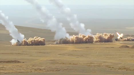 Truck-Based-Anti-Aircraft-Missile-Launchers-Fire-In-The-Desert