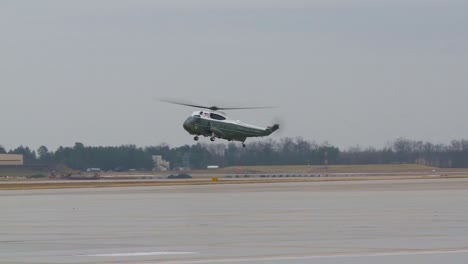 The-Presidents-Marine-One-Helicopter-Comes-In-For-A-Landing