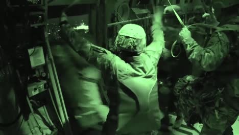 Paratroopers-Jump-From-A-Plane-At-Night-In-Night-Vision-1