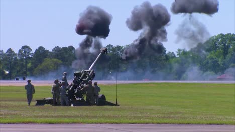 Huge-Explosions-Accompany-An-Artillery-Display-By-The-Us-Army