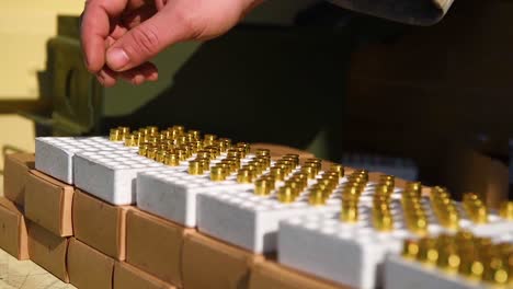 Guns-And-Bullets-Are-Prepared-For-A-Shooting-Competition
