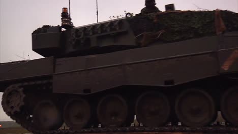 A-Canadian-Army-Tank-Passes-At-A-Low-Angle