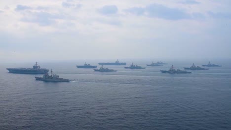 An-Aerial-Over-The-Us-Carl-Vinson-Strike-Group-Moving-Across-The-Sea-Of-Japan-1