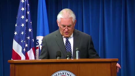 Us-Secretary-Of-State-Rex-Tillerson-Discusses-President-Trumps-Muslim-Travel-Ban
