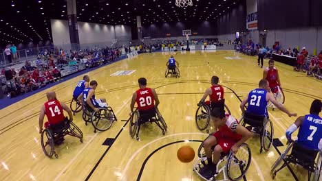 Handicapped-And-Disabled-Veteran-Soldiers-Compete-In-Wheelchair-Basketball-In-The-Air-Force-Wounded-Warrior-Games