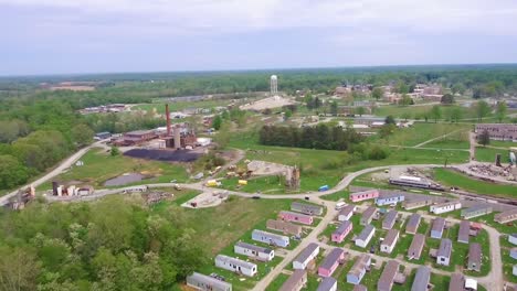 A-Flyaround-View-Of-Muscatatuck-Urban-Training-Center-A-National-Guard-Facility-Is-Shown-In-Butlerville-Indiana