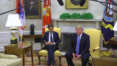 Höhepunkte-Von-Präsident-Donald-Trump-Und-Premierminister-Der-Niederlande-Markieren-Rutte-Treffen