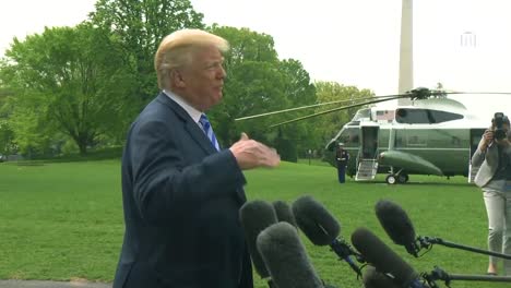 US-Präsident-Donald-Trump-Spricht-Mit-Reportern-über-Den-Bevorstehenden-Gipfel-Mit-Kim-Jong-Un-Und-Nordkorea