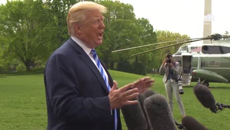 Us-President-Donald-Trump-Speaks-To-Reporters-About-The-Fbi-Probe-Mueller-Rosenstein-And-How-Unfair-The-Investigation-Is-Towards-Him-That-He-Is-Not-A-Target