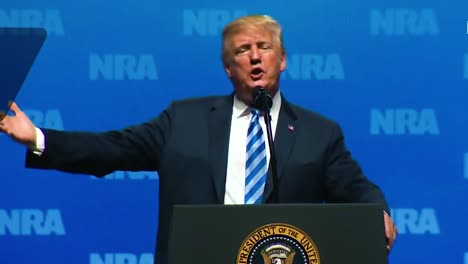 Us-President-Donald-Trump-Speaks-To-The-Nra-About-The-Iran-Nuclear-Deal-And-Jokes-About-John-Kerry-Breaking-His-Leg