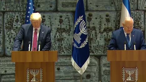 Us-President-Donald-Trump-And-Israel-President-Reuven-Rivlin-Exchange-Remarks-During-The-Presidential-Visit-To-Jerusalem