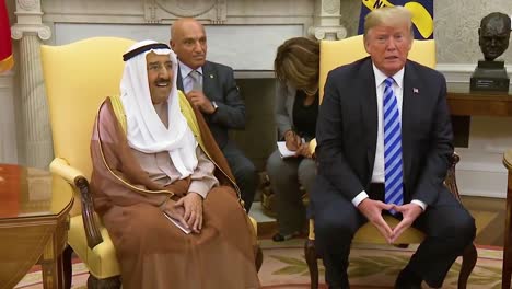 Us-President-Donald-Trump-Meets-With-The-Amir-Of-The-State-Of-Kuwait-In-The-White-House